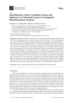 Identification of Key Candidate Genes and Pathways in Colorectal