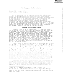 1 See, e.g., Frazer, Douglas H., “The Clergy, the Constitution, and