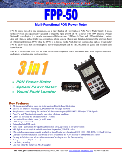 PON Power Meter &bull; Optical Power Meter &bull; Visual Fault