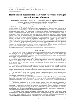 Bleach (sodium hypochlorite): a laboratory experiment