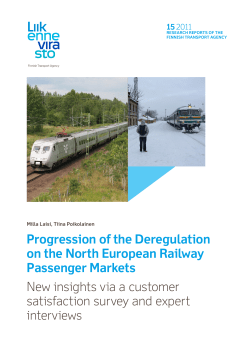 Progression of the Deregulation on the North European Railway