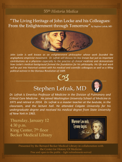 The Living Heritage of John Locke and his Colleagues