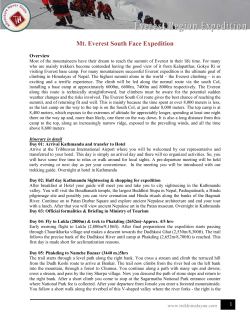 Mt. Everest South Face Expedition
