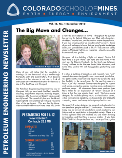 December 2012 Newsletter - petroleum engineering colorado