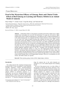 Proof of the Mysterious Efficacy of Ginseng: Basic and Clinical Trials