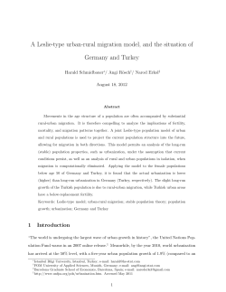 A Leslie-type urban-rural migration model, and the situation of