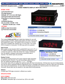 6152A/6153 - 5-Digit Remote Display with BCD Input
