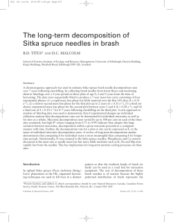 The long-term decomposition of Sitka spruce