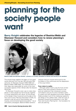 Planning for the society peeople want