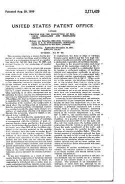 Process for the production of reguline beryllium and beryllium alloys
