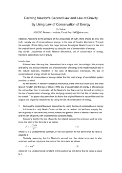 Deriving Newton`s Second Law and Law of Gravity By Using Law of