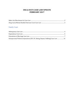 osca/oci`s case law update february 2017