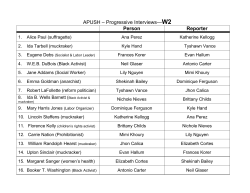 APUSH Progressive Person Sign-UP 2014