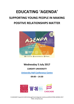educating `agenda` - Cardiff University