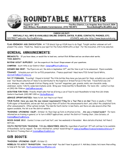 August 2012 - Pacifica District