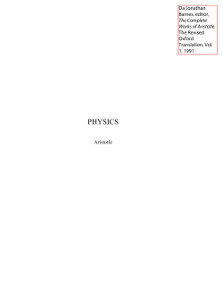 physics - Dipartimento di Filosofia
