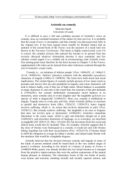 Aristotelian Comedy