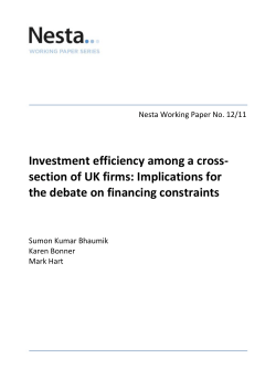 Investment efficiency among a cross- section of UK firms