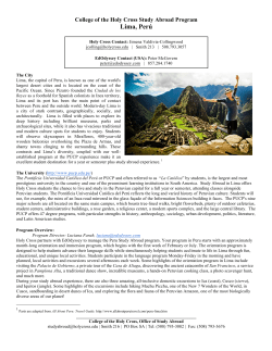 Lima, Peru - College of the Holy Cross