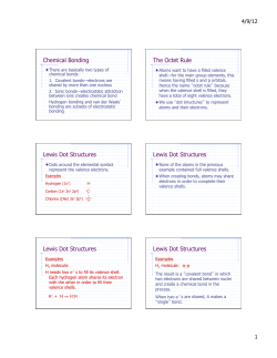 Gen Chem--Chapter 8 lecture notes