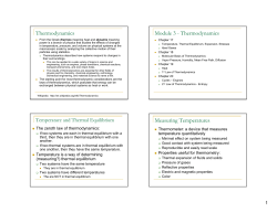 Thermodynamics Measuring Temperatures
