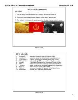 Rise of Communism