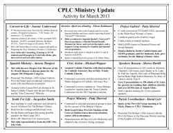 Ministry Update, March 2013 - Catholic Pro