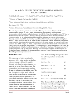 o2 and o2 + density from the rings through inner magnetosphere