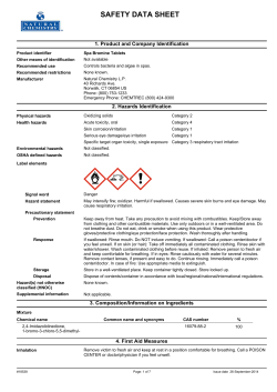 SDS - Hill Brothers Chemical Co.