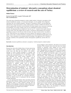 Determination of students` alternative conceptions about chemical