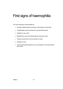 Chapter 3 - Bleeds and bruises - Haemophilia Foundation Australia