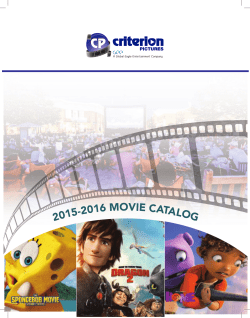 2015-2016 Movie Catalog - Criterion Pictures USA