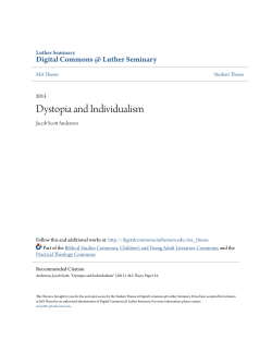 Dystopia and Individualism - Digital Commons @ Luther Seminary