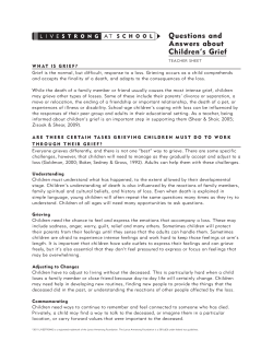 Questions and Answers about Children`s Grief