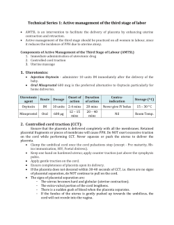 Technical Series 1 Active Management of Third Stage of Labour