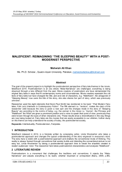 MALEFICENT: REIMAGINING &ldquo;THE SLEEPING BEAUTY&rdquo; WITH A