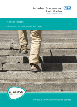 Plantar fascitis leaflet