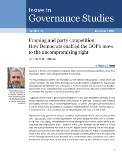 Framing and party competition: How Democrats enabled the GOP`s