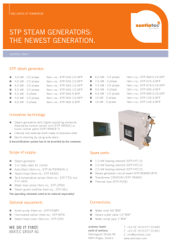 stp steam generators: the newest generation.