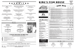 Dinner Menu - King`s Fish House