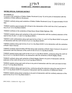 THENCE northerly along said centerline of Walton Walker Boulevard