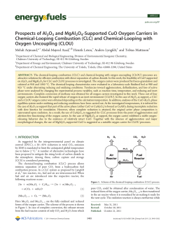 Prospects of Al2O3 and MgAl2O4-Supported CuO Oxygen Carriers