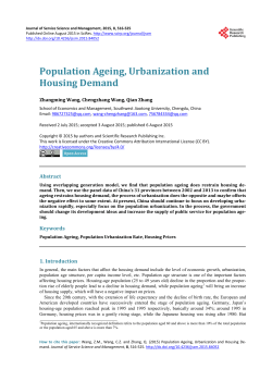 Population Ageing, Urbanization and Housing Demand