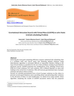 Gravitational Attraction Search with Virtual Mass (GASVM) to solve