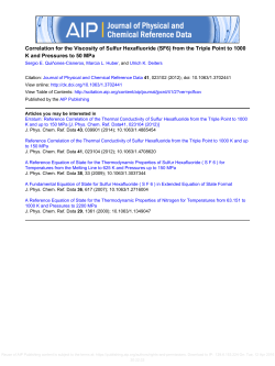 Correlation for the Viscosity of Sulfur Hexafluoride
