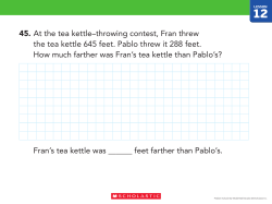 45. At the tea kettle&ndash;throwing contest, Fran threw the tea