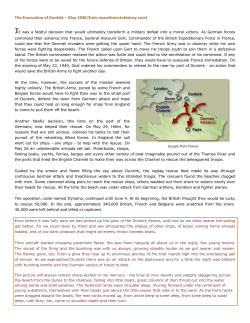 The Evacuation of Dunkirk &ndash; May 1940 (from