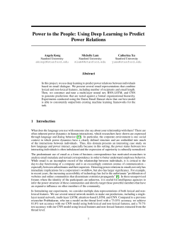 Power to the People: Using Deep Learning to Predict Power Relations