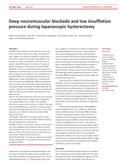deep neuromuscular blockade and low insufflation pressure during