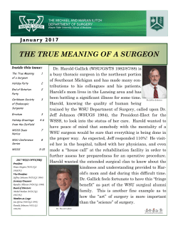 January-2017 - The Department of Surgery | Wayne State University